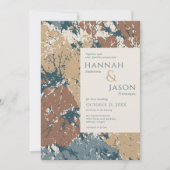 Colours d'automne Feuilles bio Invitation Abstrait (Devant)