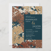 Colours d'automne Organique Invitation Feuilles Ab (Devant)