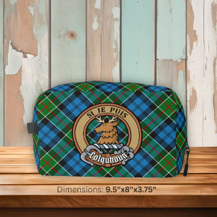 Colquhoun-clanwapen over tartan toilettasje