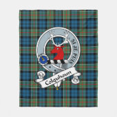 Colquhoun Oude Clan Badge Tartan Schort Fleece Deken (Voorkant)