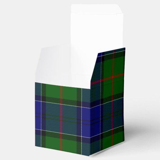 Colquhoun tartan blauw groen bedankdoosjes (Geopend)