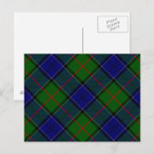 Colquhoun tartan blauw groen briefkaart (Voorkant / Achterkant)
