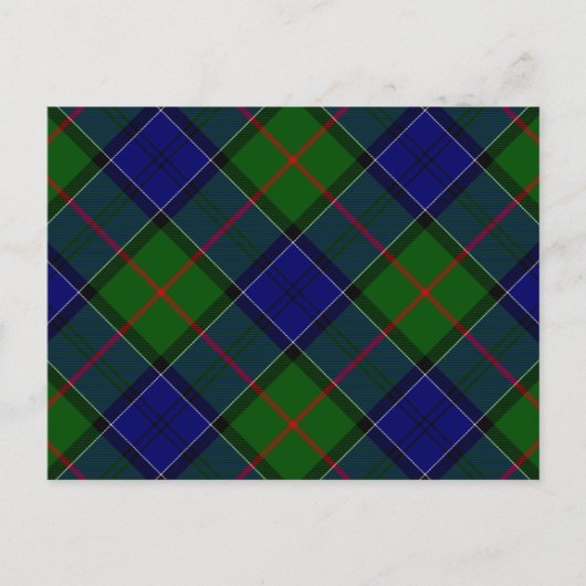 Colquhoun tartan blauw groen briefkaart (Voorkant)
