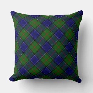 Colquhoun tartan blauw groen kussen