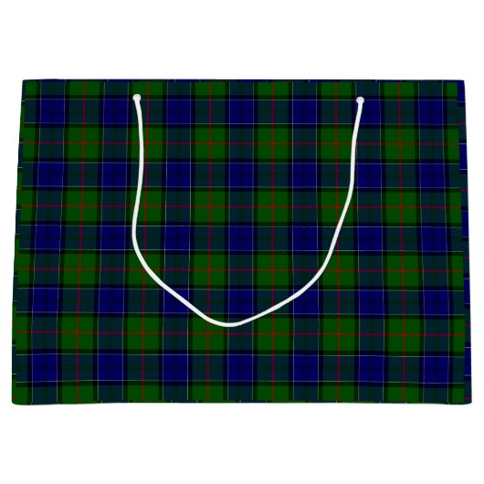 Colquhoun tartan blauw groen large cadeautasje (Voorkant)