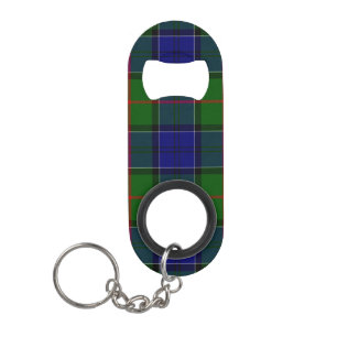 Colquhoun tartan blauw groen sleutelhanger flessenopener