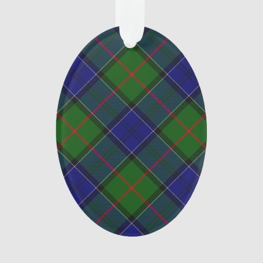 Colquhoun tartan bleu vert plaid (devant)