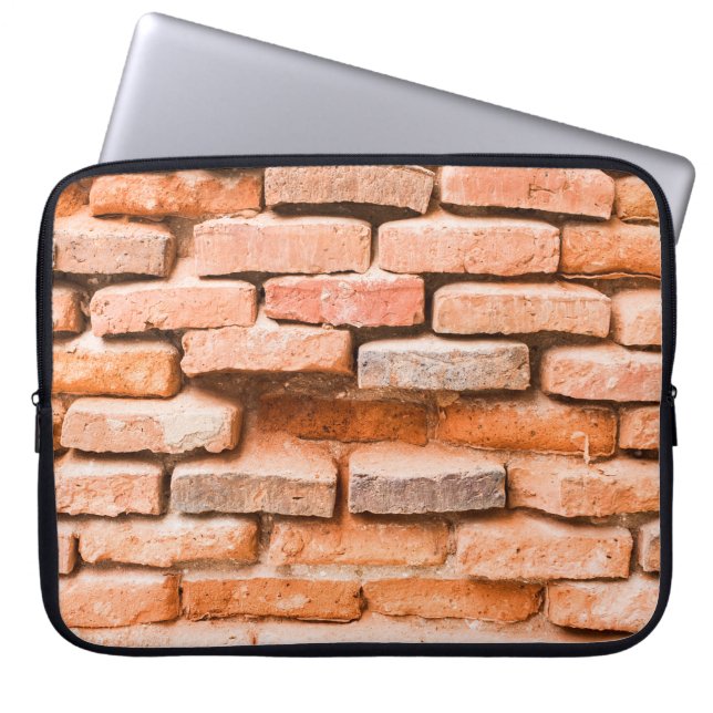 Colse up old brick wall background and texture ag. laptop sleeve (Voorkant)