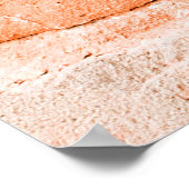 Colse up old brick wall background and texture ag. poster (Hoek)