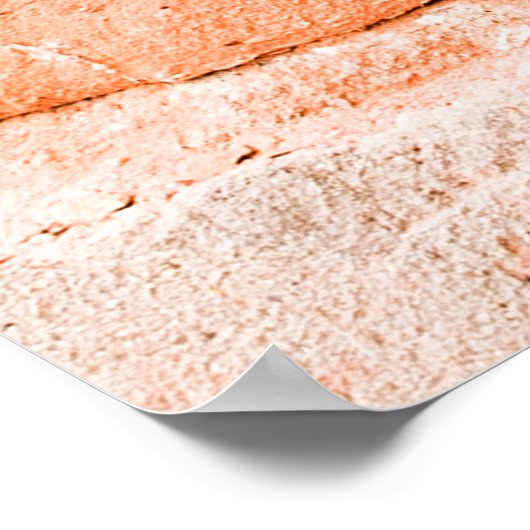 Colse up old brick wall background and texture ag. poster (Hoek)