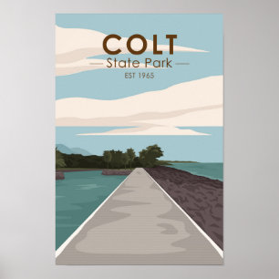 Colt State Park Rhode Island Antiek Poster