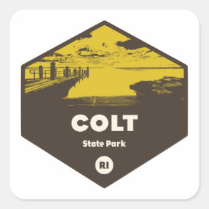 Colt State Park Rhode Island Vierkante Sticker