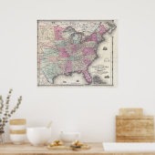 Colton's Burgeroorlog Kaart Poster (Keuken)