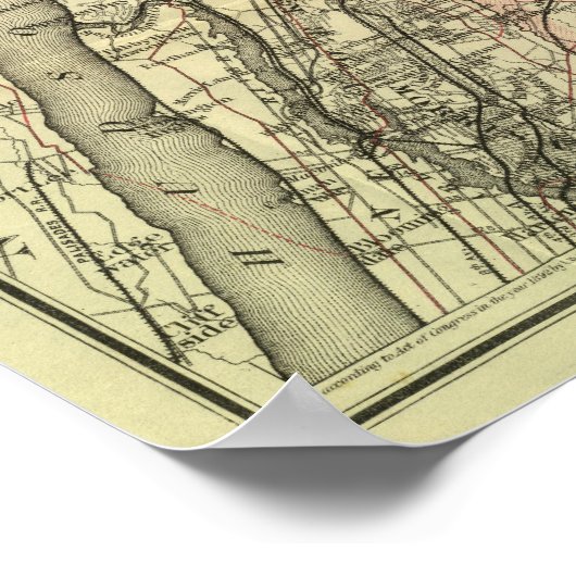 Colton's Driving and Wheeling Map of the US 2 Poster (Hoek)