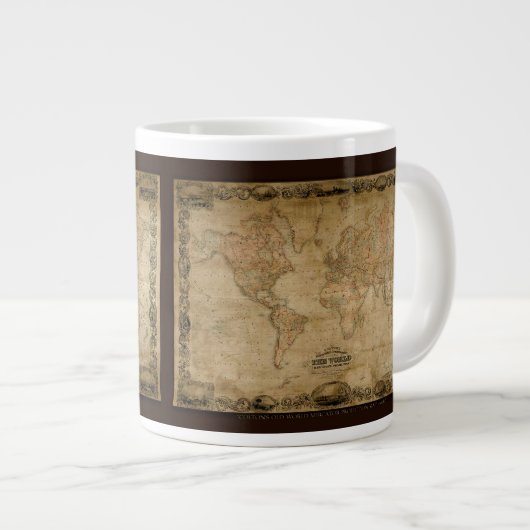 Colton's Old World Map Jumbo Soup Mug (Devant droit)