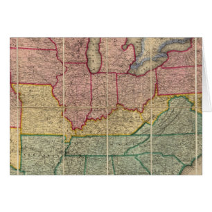 Colton's Railroad and County Map, États-Unis