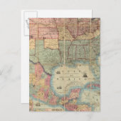 Colton's Railroad And Military Map Briefkaart (Voorkant / Achterkant)