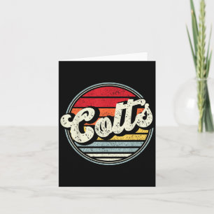 Colts Naam Retro Gift Mannen Vrouwen Boy Girl Kaart