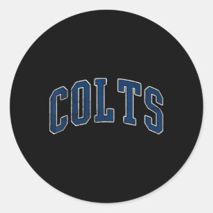Colts Naam  Retro Gift Mannen Vrouwen Boy Girl Ronde Sticker