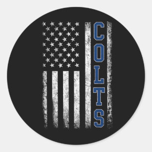 Colts Retro Mannen Vrouwen Jongen Meisje Ronde Sticker