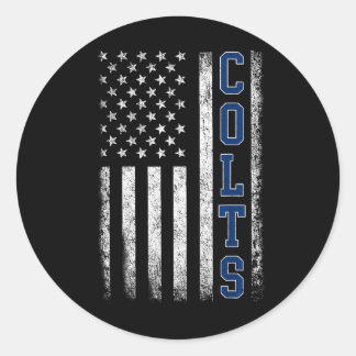 Colts  Retro Mannen Vrouwen Jongen Meisje Ronde Sticker