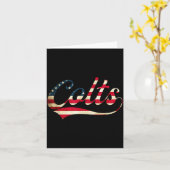Colts Vintage Retro Men Women Kaart (Gele Bloem)