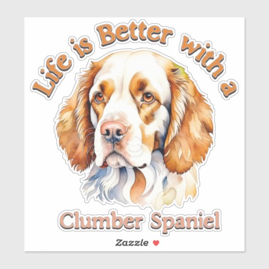 Columber Spaniel Lover Sticker autocollant (Feuille)