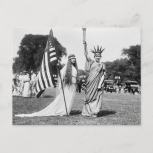 Columbia and Lady Liberty, 1919 Briefkaart