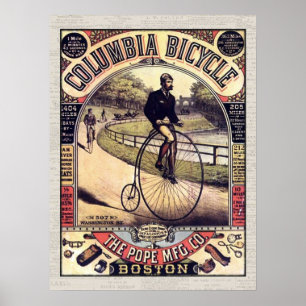 Columbia Bicycle  Cyclist Poster