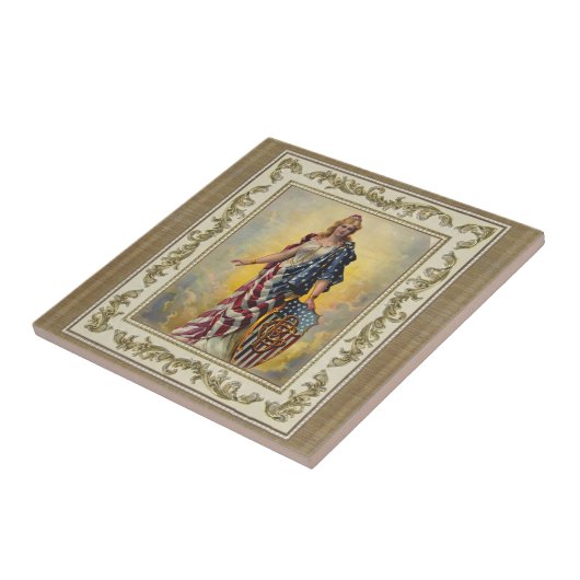 Columbia Brewing Co. Poster Ceramic Tile Tegeltje (Zijkant)