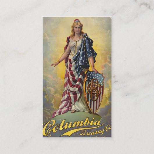 Columbia Brewing Co. Poster Visitekaartje (Achterkant)