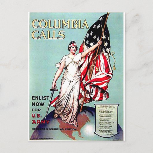 Columbia Calls Briefkaart (Voorkant)