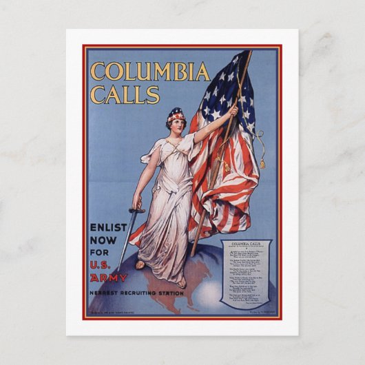 Columbia Calls Briefkaart (Voorkant)