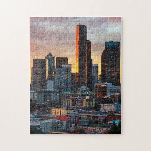 Columbia centre en het centrum van Seattle, Seattl Legpuzzel (Verticaal)