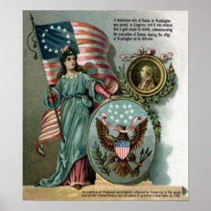 Columbia en de Grote Zegel Poster
