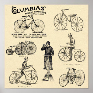  Columbia fiets en Poster