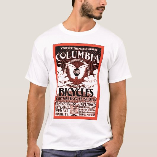 Columbia fietsen ~ fiets Adverteren T-shirt (Voorkant)