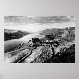Columbia Gorge Uitzicht Foto Poster