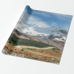 Columbia Icefield panorama met sneeuwbedekking Cadeaupapier
