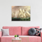 Columbia Leading Dauntless in the Hurricane Cup Canvas Afdruk (Insitu (Woonkamer))