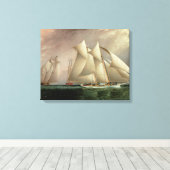 Columbia Leading Dauntless in the Hurricane Cup Canvas Afdruk (Insitu (Houten vloer))