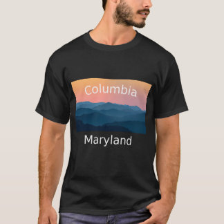 Columbia Maryland Mountain zonsondergang woonplaat T-shirt