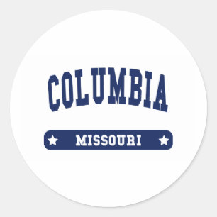 Columbia Missouri College Style-shirts Ronde Sticker