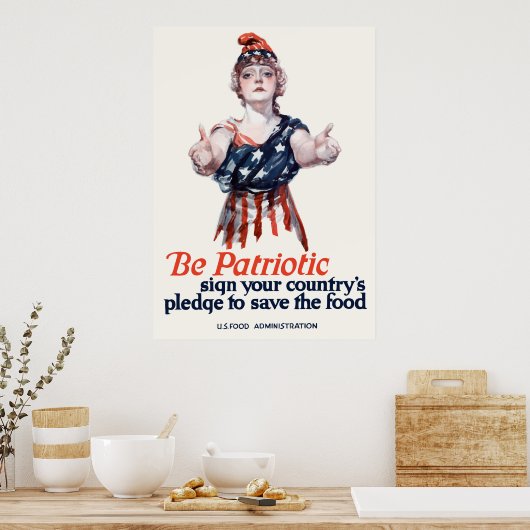 Columbia nodigt u uit voedsel te redden poster (Keuken)