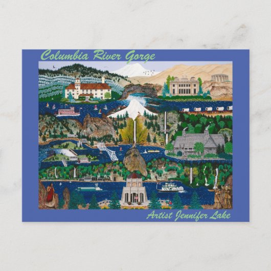 Columbia River Gorge Briefkaart (Voorkant)