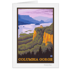 Columbia River Gorge Scene met Crown Point
