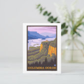 Columbia River Gorge Scene met Crown Point Briefkaart (Staand voorkant)