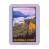 Columbia River Gorge Scene met Crown Point Magneet (Verticaal)