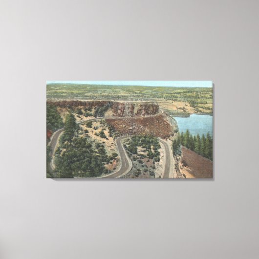 Columbia River Gorge Uitzicht - Rowena Heights Uit Canvas Afdruk (Voorkant)