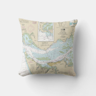 Columbia River Nautische Grafiek 18521 Kussen